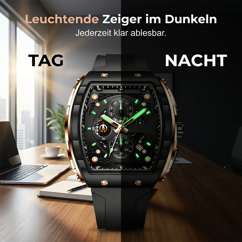 ⌚ 50 % DE RÉDUCTION ! 🏁 Chronographe pour homme avec bracelet en silicone – fonction chronomètre, étanche et design sportif et élégant – idéal pour le quotidien actif ou les occasions spéciales 💪