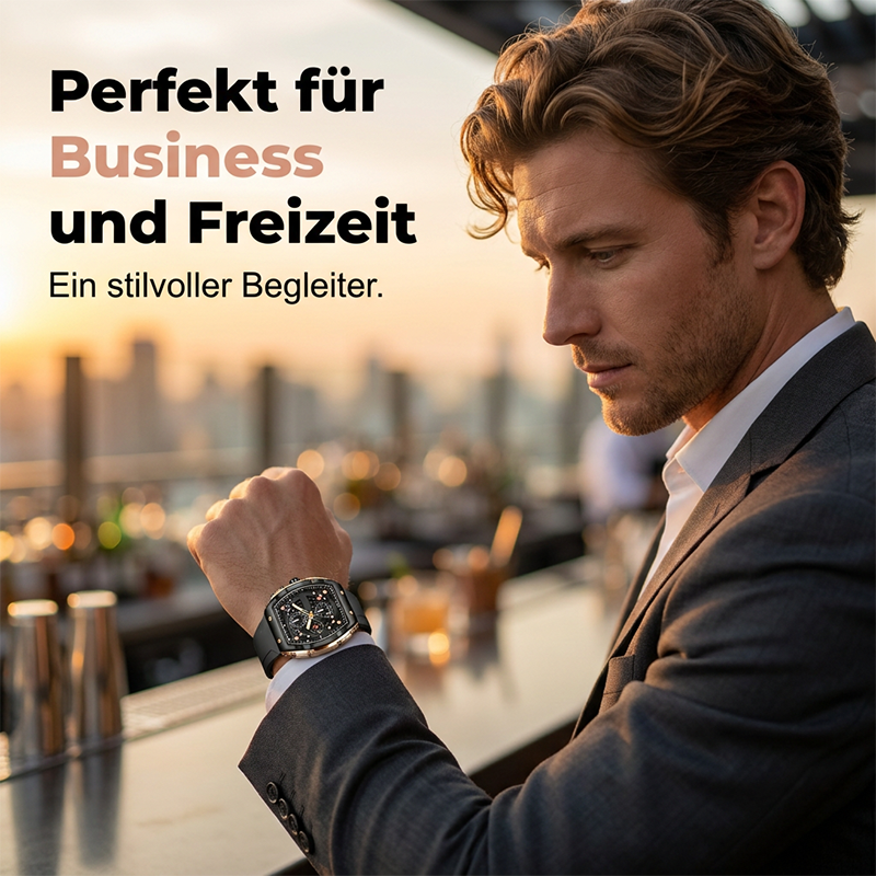 ⌚ 50 % DE RÉDUCTION ! 🏁 Chronographe pour homme avec bracelet en silicone – fonction chronomètre, étanche et design sportif et élégant – idéal pour le quotidien actif ou les occasions spéciales 💪