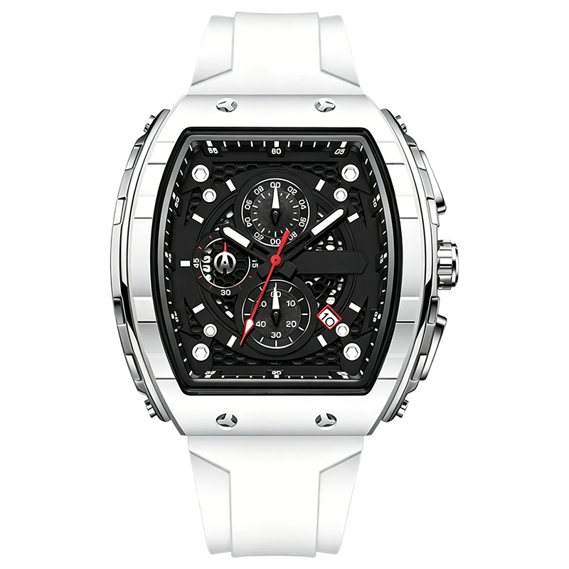 ⌚ 50 % DE RÉDUCTION ! 🏁 Chronographe pour homme avec bracelet en silicone – fonction chronomètre, étanche et design sportif et élégant – idéal pour le quotidien actif ou les occasions spéciales 💪