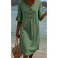 👗Robe en coton pour femme – couleur unie, confortable et respirante – idéale au quotidien, à la plage et pour les loisirs – coupe légère et décontractée