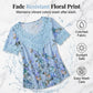 T-shirt Femme Col Rond avec Bordure en Dentelle