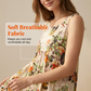 Robe longue sans manches à motifs floraux