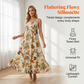 Robe longue sans manches à motifs floraux