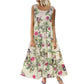 Robe longue sans manches à motifs floraux
