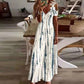 👗✨Robe longue à fleurs pour femme, col en V et épaules dénudées