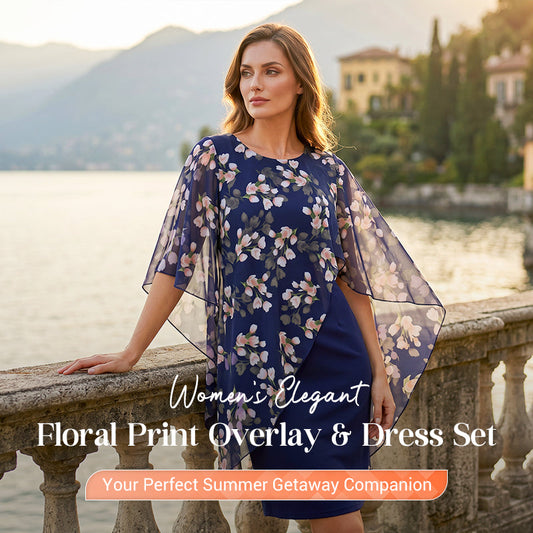 👗 PROMO LIMITÉE 50% DE RÉDUCTION ! ✨ Ensemble Robe et Boléro Fleuri – Élégant, Féminin 🌸