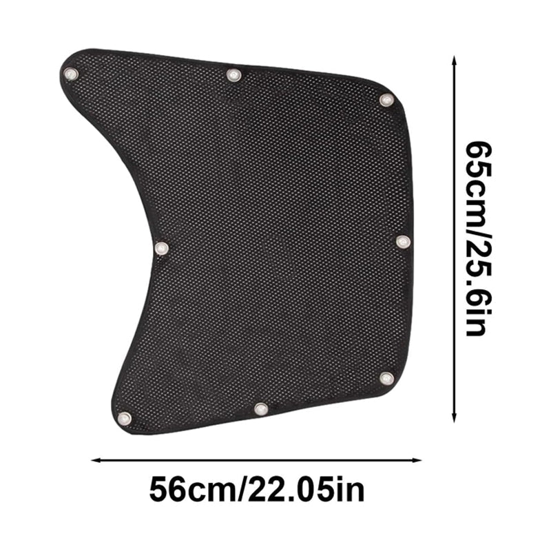 📢☀️ PROMO -50% ! Lot de 2 Pare-Soleil pour Vitres Latérales Camion – Maille Dense, Installation par Ventouses, 60×55 cm, Noir