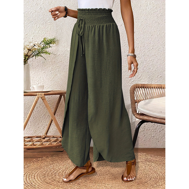 Pantalon large femme décontracté à effet croisé✈️【Chéri(e), deux articles avec livraison gratuite】