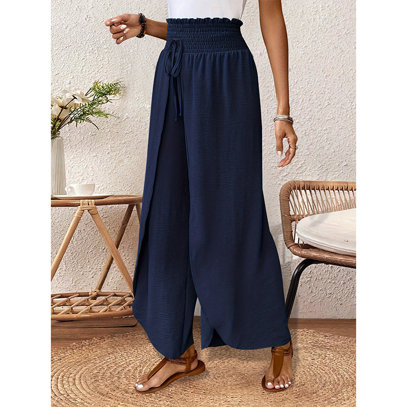 Pantalon large femme décontracté à effet croisé✈️【Chéri(e), deux articles avec livraison gratuite】