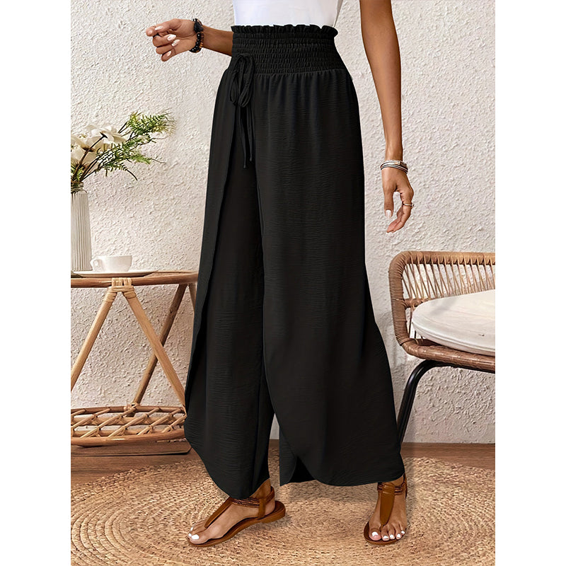 Pantalon large femme décontracté à effet croisé✈️【Chéri(e), deux articles avec livraison gratuite】