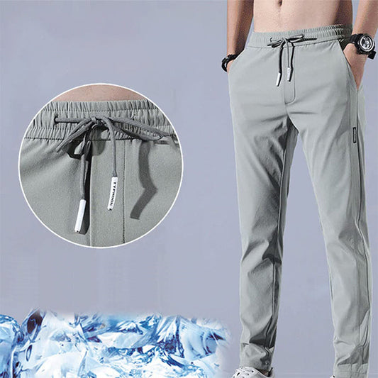 🏃‍♂️  Pantalon de survêtement en soie glacée pour homme – Séchage rapide, coupe ample, léger ❄️