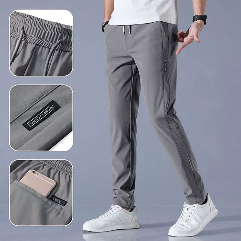 🏃‍♂️  Pantalon de survêtement en soie glacée pour homme – Séchage rapide, coupe ample, léger ❄️