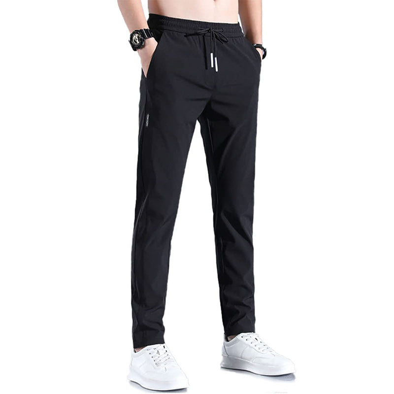🏃‍♂️  Pantalon de survêtement en soie glacée pour homme – Séchage rapide, coupe ample, léger ❄️