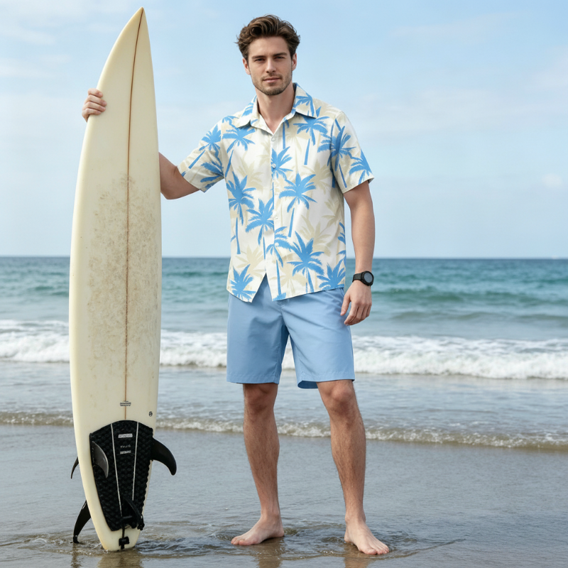 💨 Tellement léger, vous ne le sentirez presque pas ! Notre ensemble tropical respirant pour homme