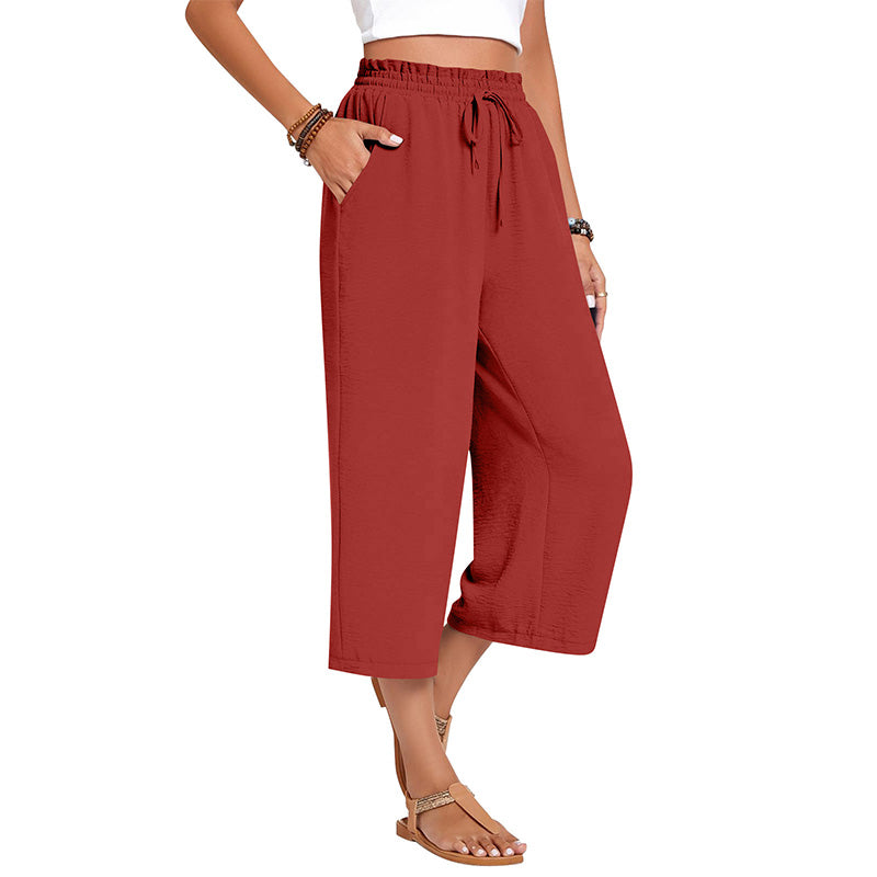 💃 Le pantalon d'été parfait : Coupe large, taille élastique & tombé flatteur !