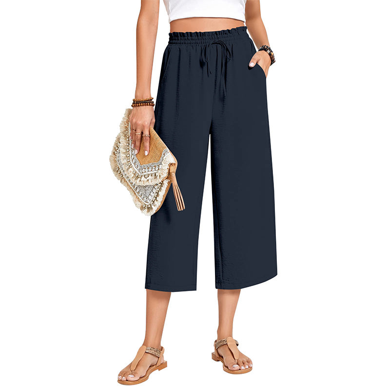 💃 Le pantalon d'été parfait : Coupe large, taille élastique & tombé flatteur !