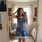 🔥 50 % DE RÉDUCTION 👗 Robe deux pièces à imprimé denim (imitation) ✨ Look superposé tendance, coupe élégante et confort tout au long de la journée 💙