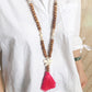 Collier long pour femme, style bohème rétro, pour vacances à la plage et tenue de tous les jours