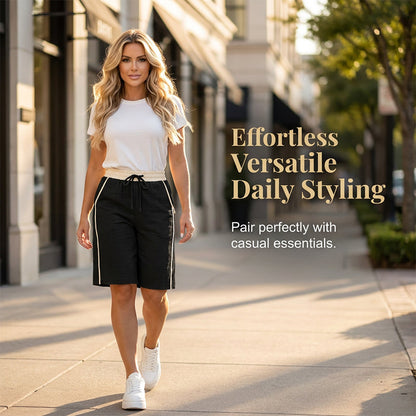 🔥Nouveautés et best-sellers – Short décontracté à taille haute et motifs color-block