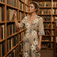 Combinaison imprimée élégante à col en V pour femme