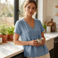 T-shirt élégant à col en V pour femme