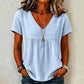 T-shirt élégant à col en V pour femme