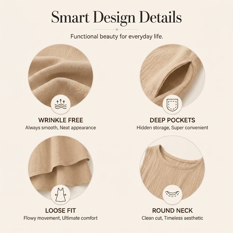 👗☀️Robe d'été sans manches à volants pour femme - Style décontracté et aérien🔥
