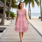 ⌛Offre à durée limitée – Robe sans manches à boutons et imprimé floral pour femme