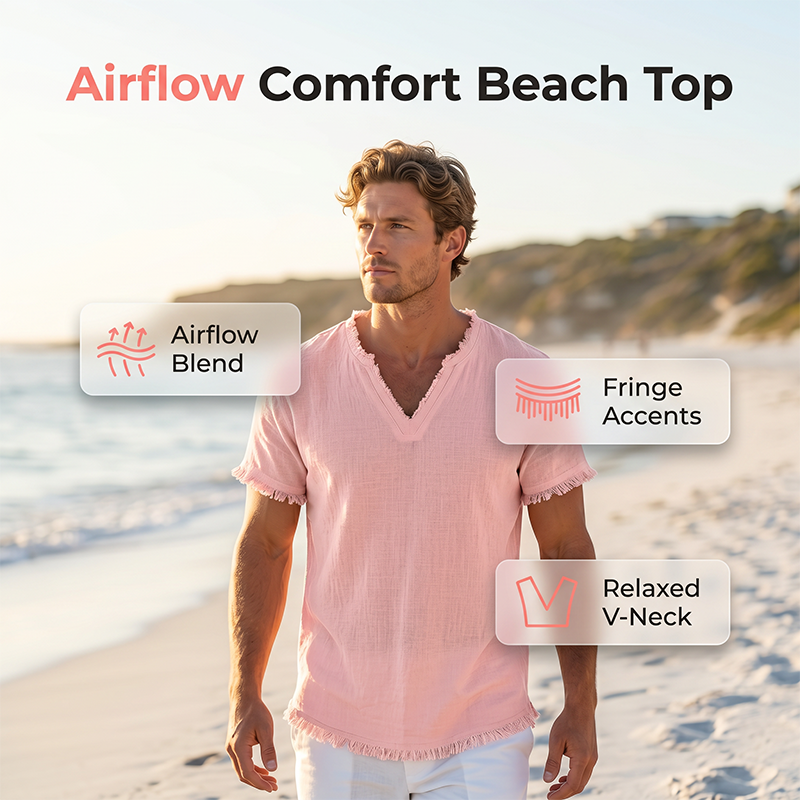 Chemise d'été légère et respirante pour la plage
