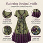🔥Nouveautés et offres spéciales - Robe longue vintage à fleurs et col en V pour femme