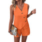 🔥-57%👗 Ensemble 2 Pièces Femme Gilet Sans Manches Col V à Boutons + Short Décontracté – Tissu Texturé Léger