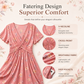 🌺👗Damenkleid mit V-Ausschnitt, Blumenmuster und gedrehter Taille