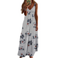 Robe maxi imprimée à bretelles