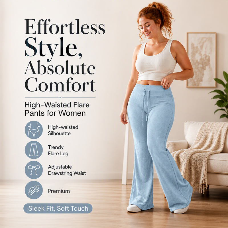 🌸Promotion exceptionnelle : 50 % de réduction👖Pantalon évasé taille haute pour femme