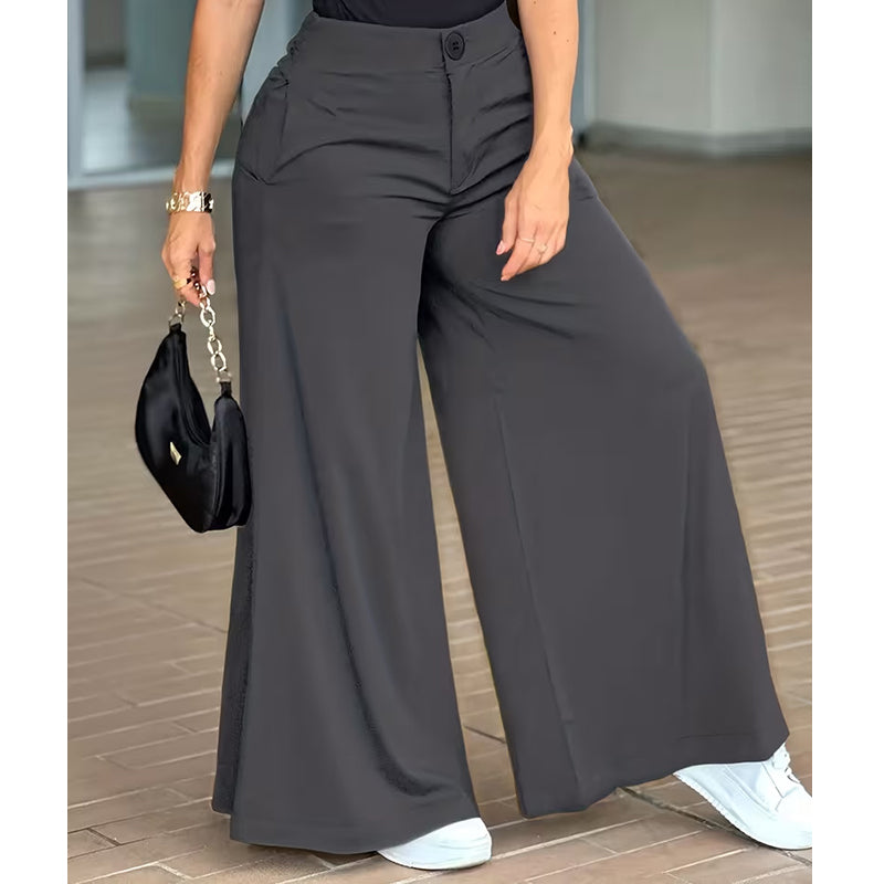 Pantalon de détente palazzo pour femme, coupe ample et confortable