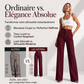 Pantalon large à rayures taille haute pour femme