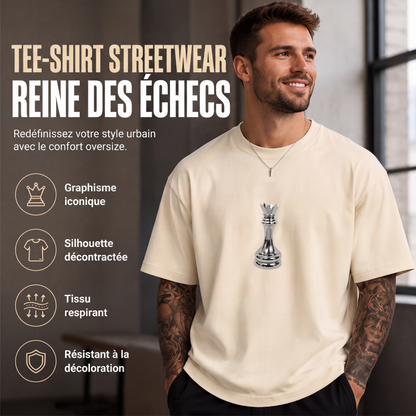 ♟️ T-Shirt Homme à Col Rond – Imprimé Échecs Original & Style Moderne