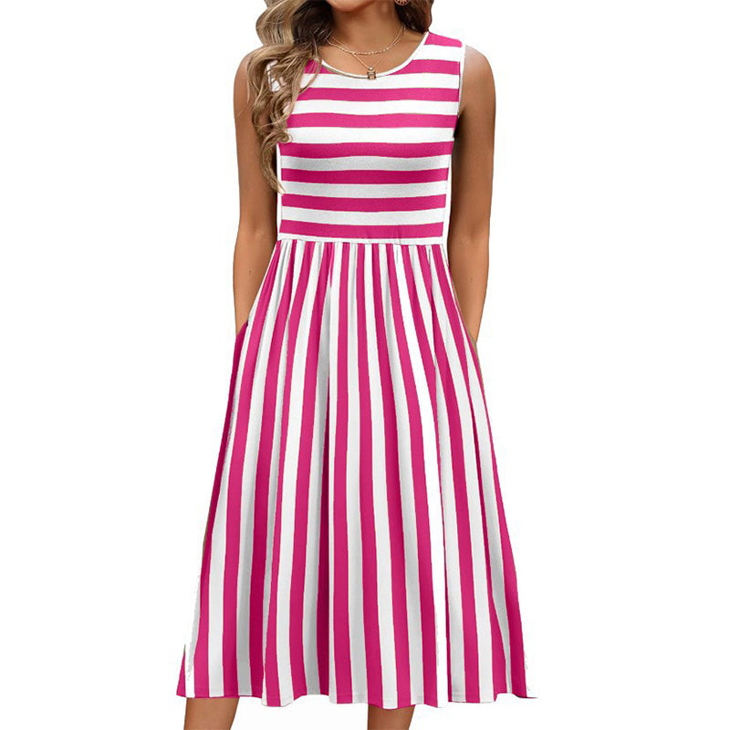 ✨ Robe Longue Femme Sans Manches – Coupe Fluide, Élégante & Féminine