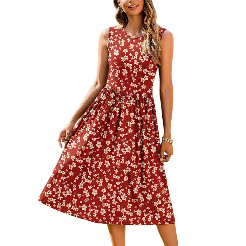 ✨ Robe Longue Femme Sans Manches – Coupe Fluide, Élégante & Féminine