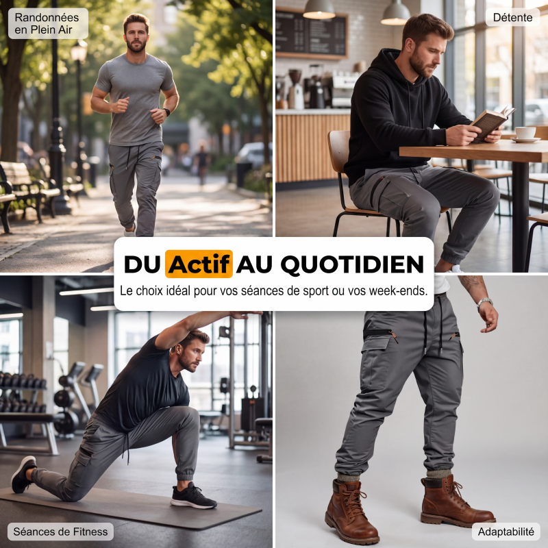 ✨ Jogger Cargo Homme – Coupe Décontractée & Multiples Poches