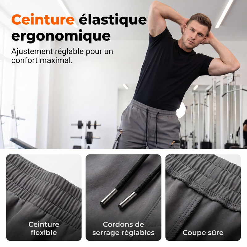 ✨ Jogger Cargo Homme – Coupe Décontractée & Multiples Poches