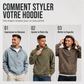 📢📢50% OFF !!⏰Veste en jean décontractée pour homme avec demi-zip