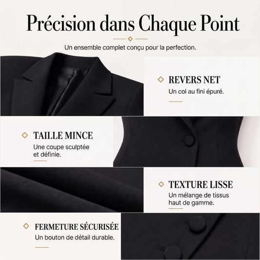 Robe blazer élégante asymétrique à boutonnage simple pour femme