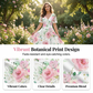 Robe Femme à Imprimé Floral et Manches en Dentelle