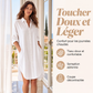 Robe chemise oversize pour femme en coton et lin avec poches
