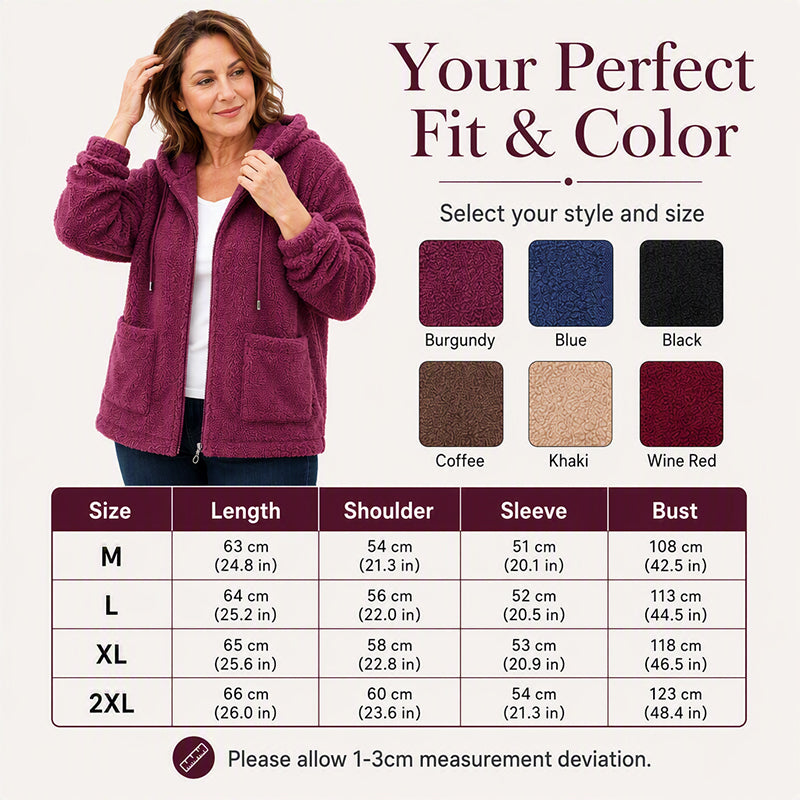 Sweat à capuche ample en sherpa pour femme