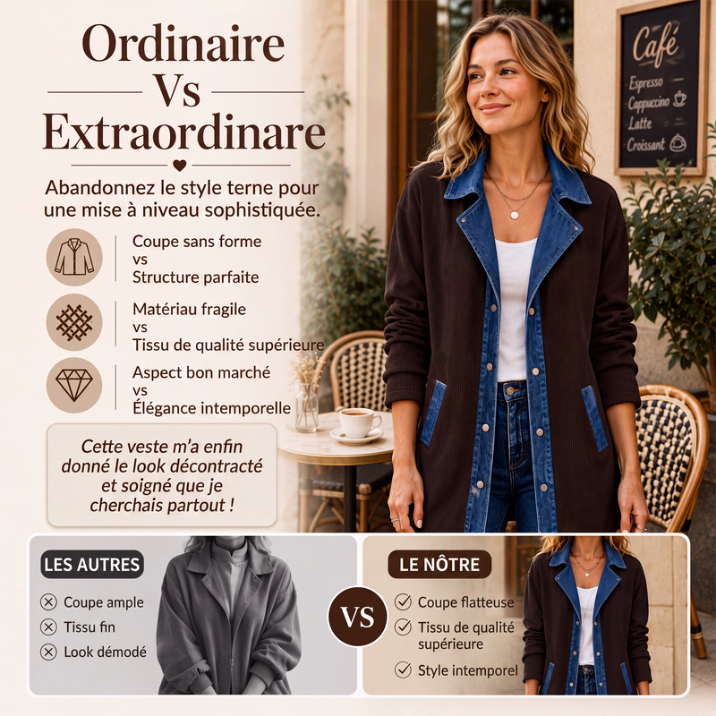 🧥 UNE TOUCHE QUI CHANGE TOUT | Veste Patchwork Esprit Denim -50%