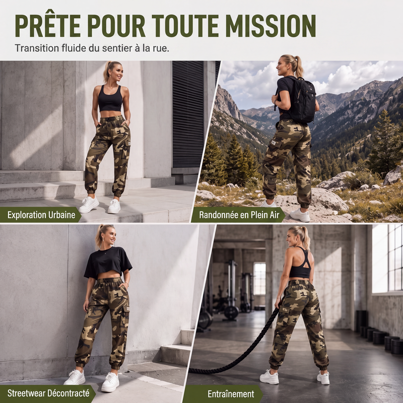 Pantalons cargo pour femme, joggings d'extérieur légers