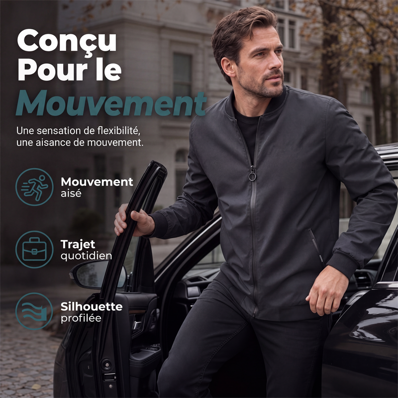 Blouson bomber décontracté classique pour homme