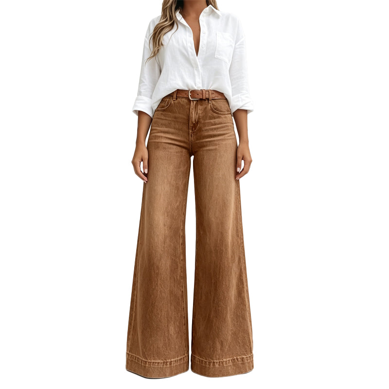 👖 Des jambes qui paraissent plus longues, un confort optimal | Jean vintage pour femme, taille haute et coupe large